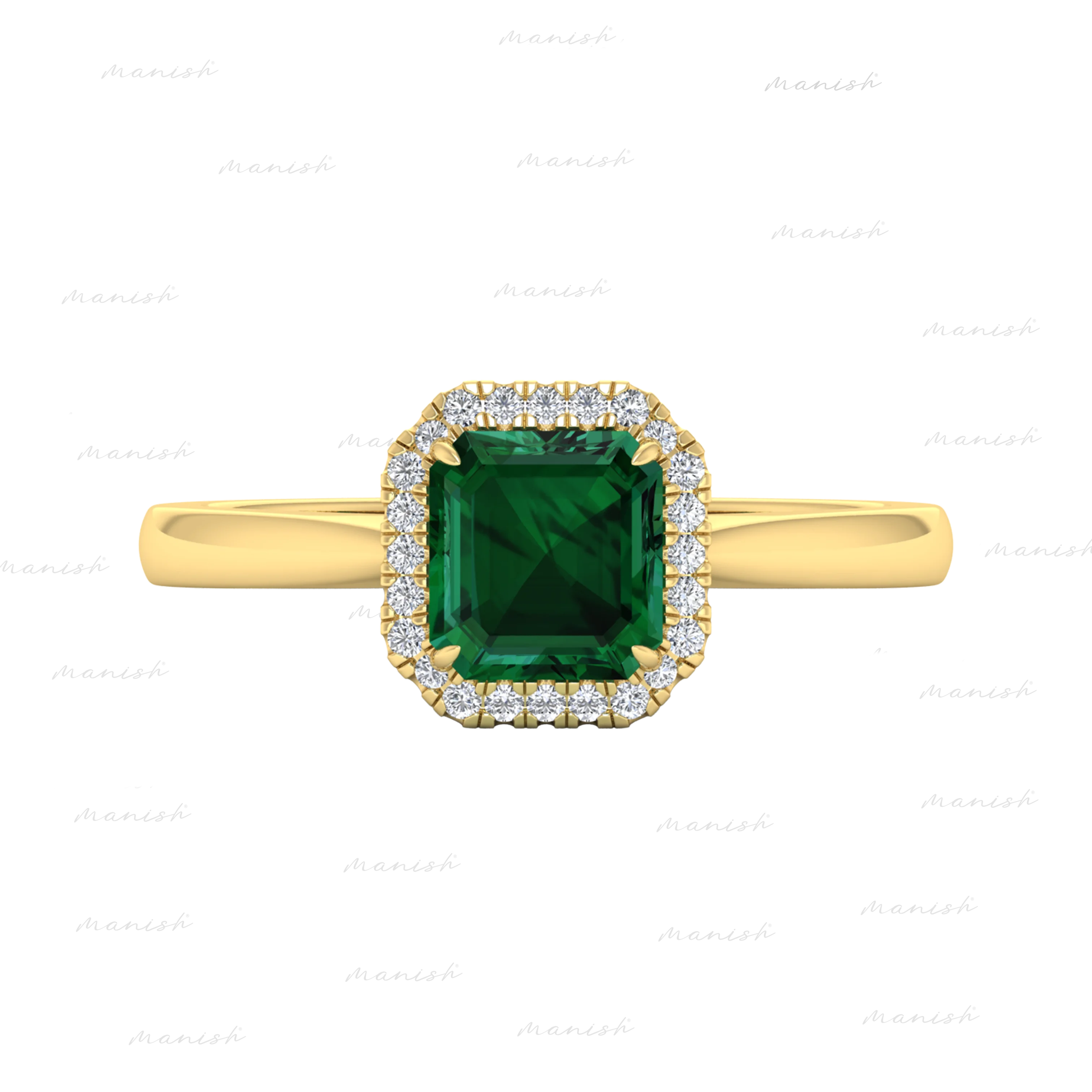 Eira Diamond and Emerald Ring